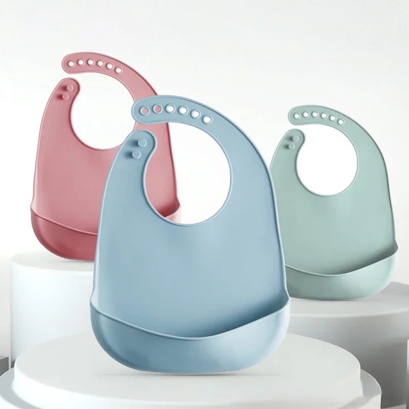 Baby Nursery Things - 1-3pcs Baby Bib Adjustable Waterproof Bibs