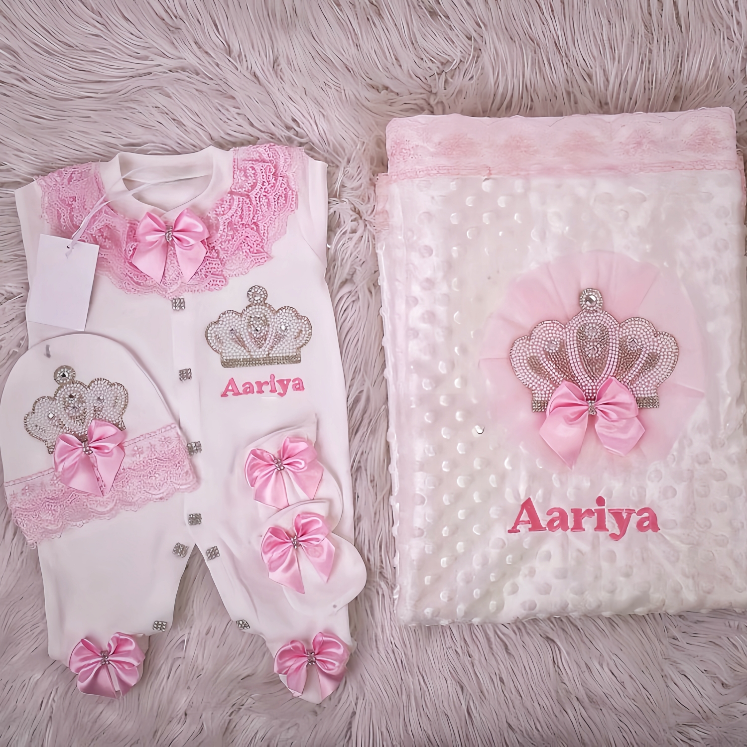Baby Nursery Sale - Dollbling Newborn Baby 4pcs+Swaddling Blanket Romper