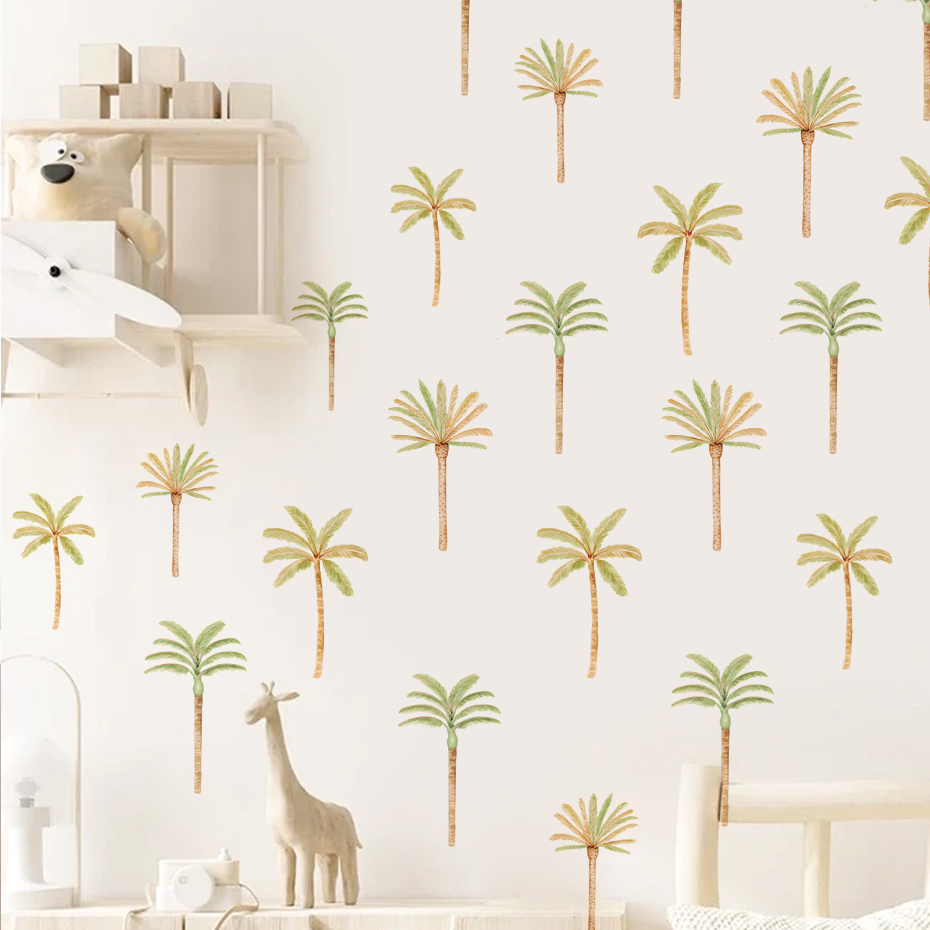 Baby Nursery Tree - Boho Coconut Palm Tree Wall Sticker