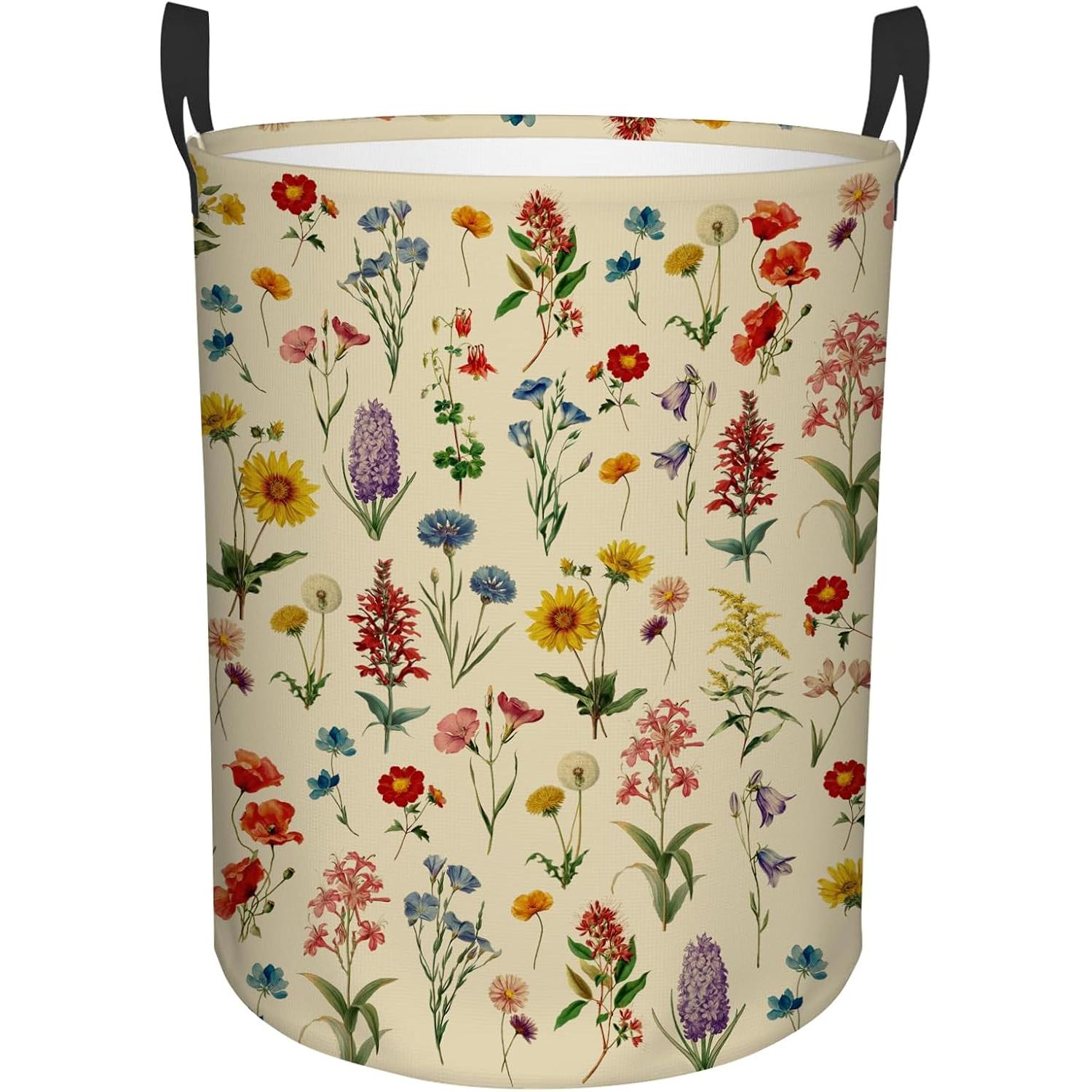Laundry Hamper Nursery - Flower Laundry Hamper Waterproof Laundry Basket