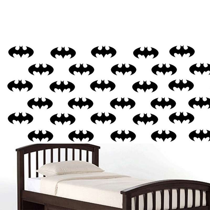 Baby Nursery Furniture Sets - 50 Pieces/Set Bat Logo Wall Stickers