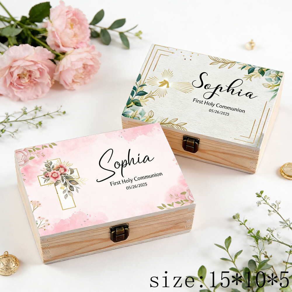 Baby Keepsake Box - Personalized Baby First Holy Communion Memory