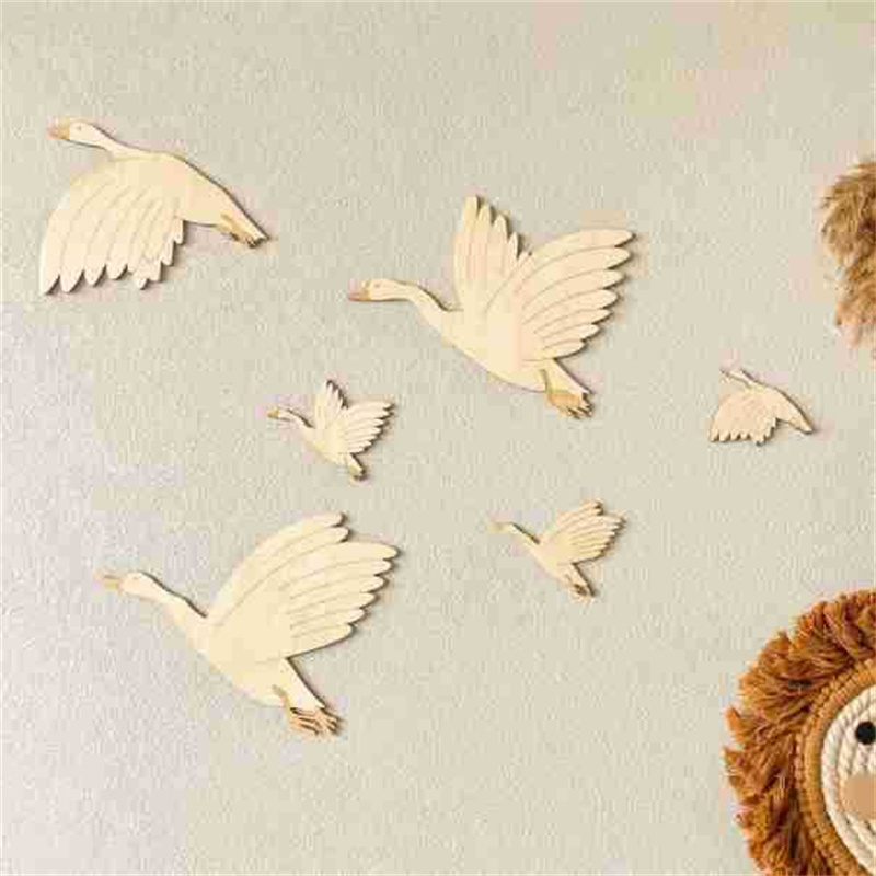 Baby Nursery Furniture Sets - Wooden Cygnet Wall Sticker Set Flying