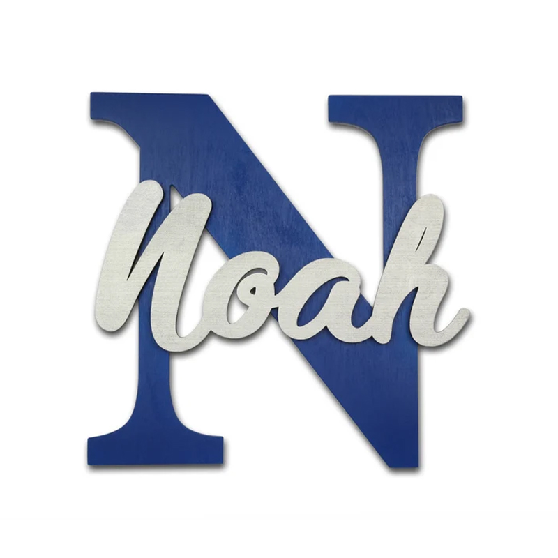 Baby Nursery Hanging Decor - Wooden Letters, Baby Nursery Wall Hanging