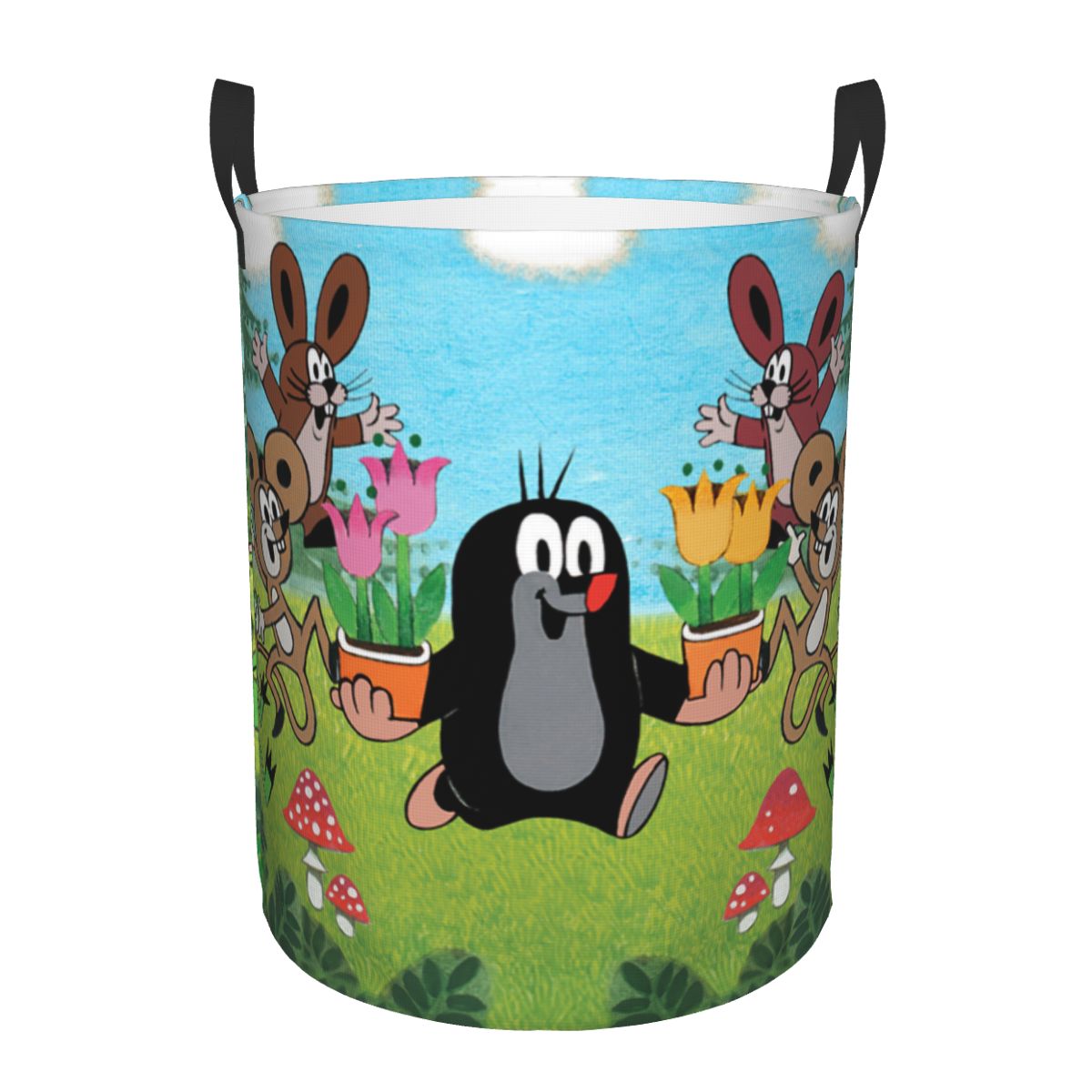 Laundry Hamper Nursery - Happy Mole Laundry Basket Collapsible Cartoon