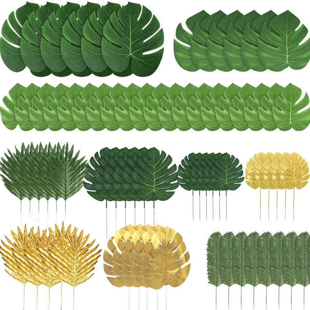Baby Nursery Jungle Theme - Artificial Tropical Palm Leaves Hawaiian Luau