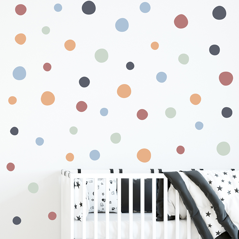 Baby Nursery Furniture Sets - 60pcs/set Polka Dots Irregular Circle Pattern