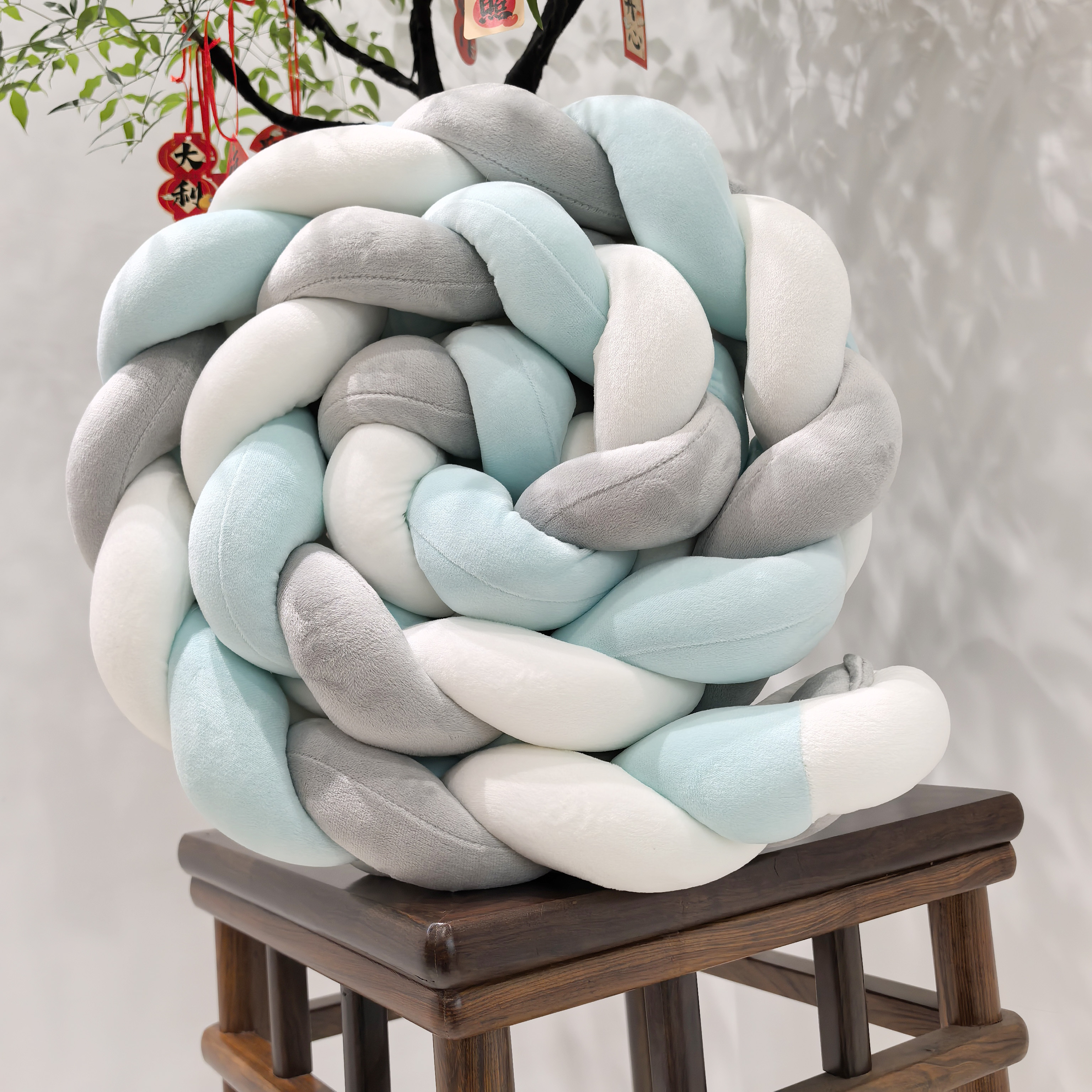 Baby Nursery Sale - 1M/2M/3M/4M Baby Bumper Bed Braid Knot