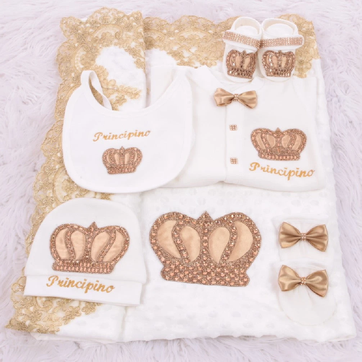 Baby Nursery Outfits - Dollbling Embroidery Name Parajam Royal UK