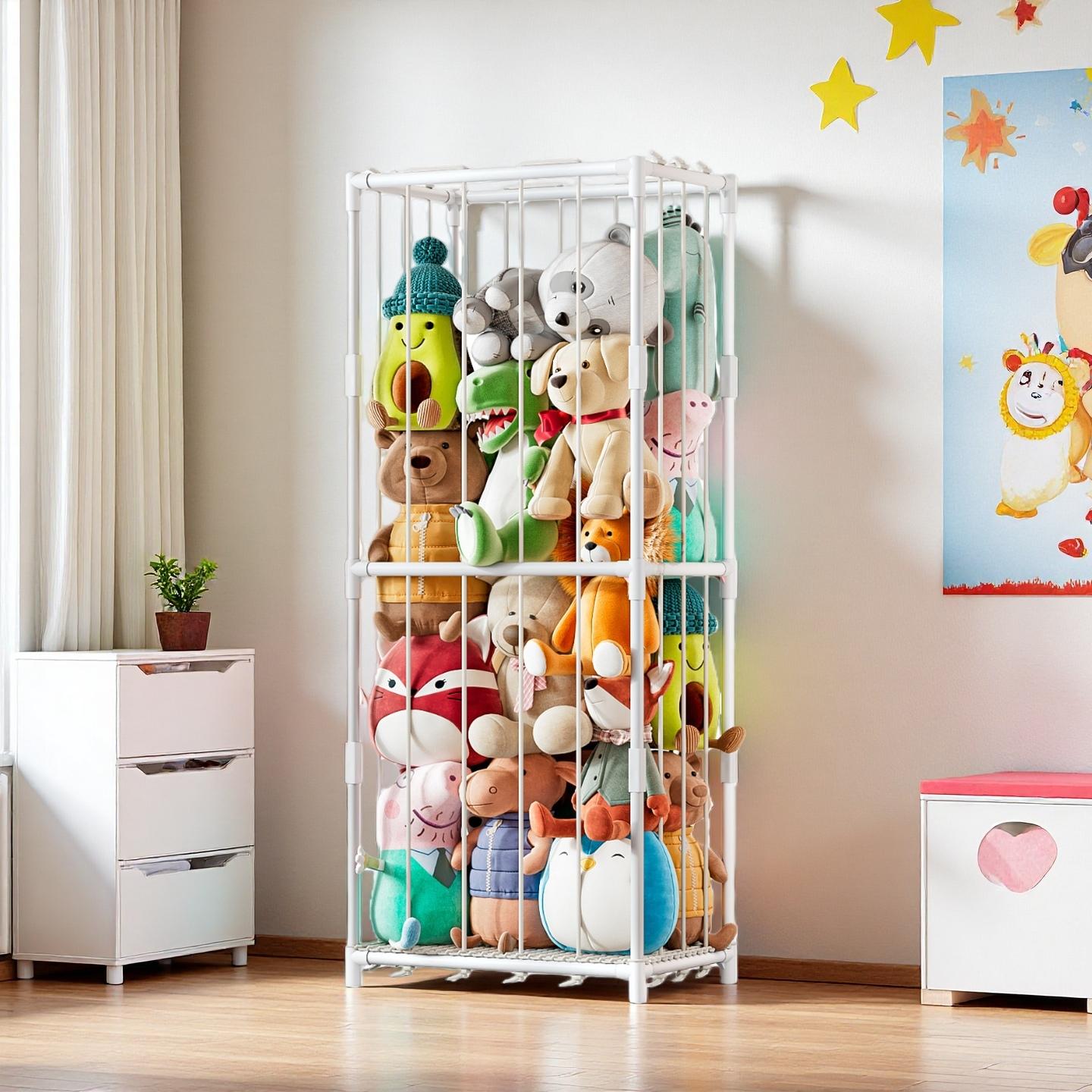 Baby Nursery - Vertical Stuffed Animal Storage Organizer Zoo