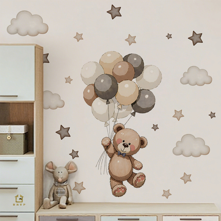 Baby Nursery Things - Adorable Teddy Bear Wall Decals, Removable