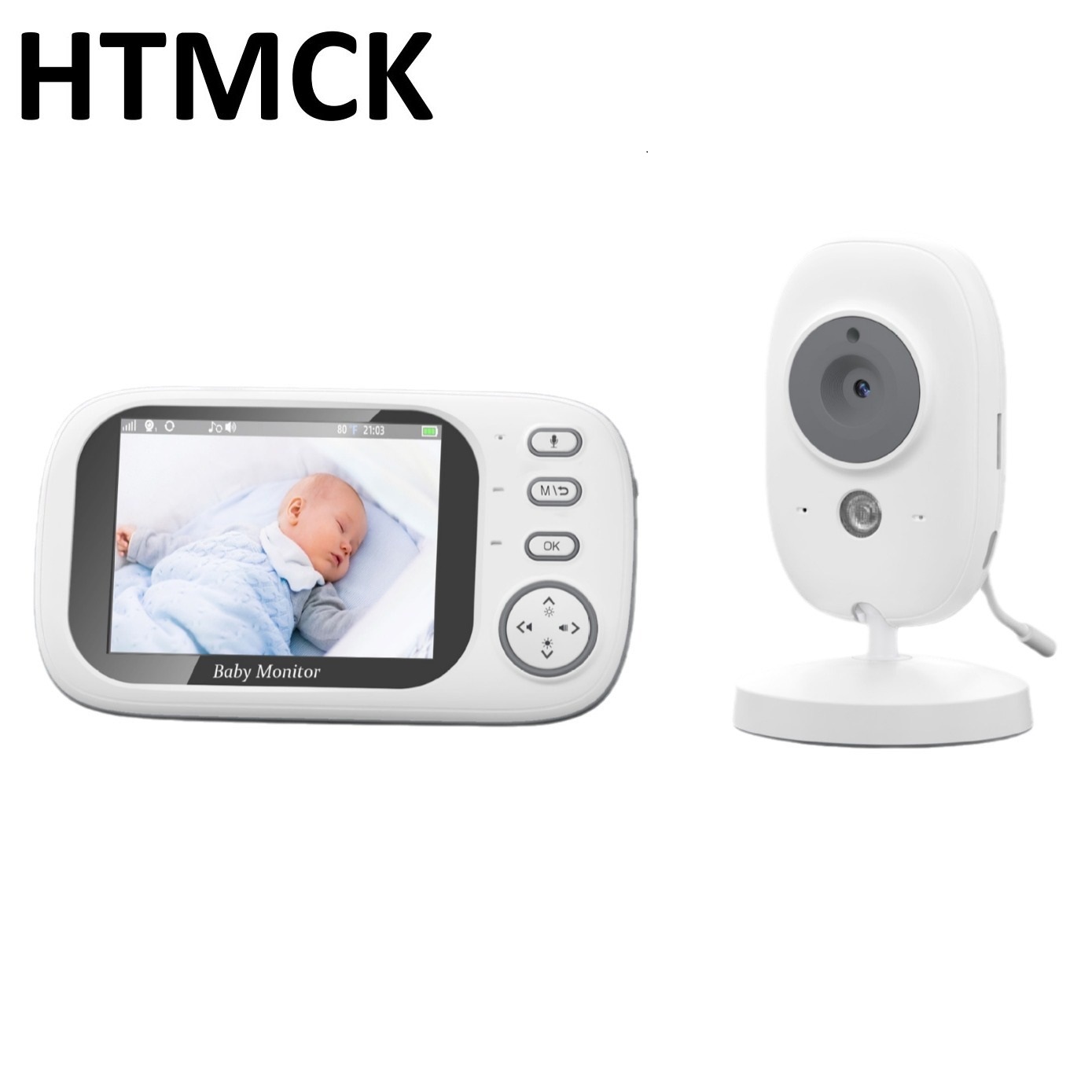 Wearable Baby Monitor - HTMCK 3.5 Inch Baby Monitor with