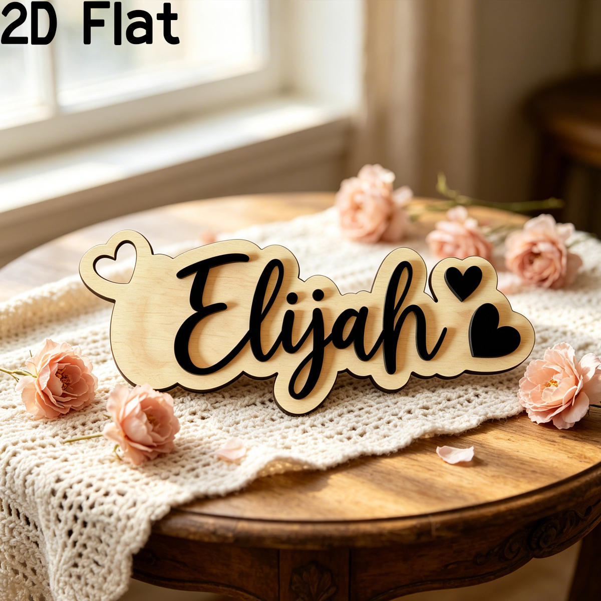 Baby Nursery Usa - 1Pc Custom Love Decor Wooden Acrylic