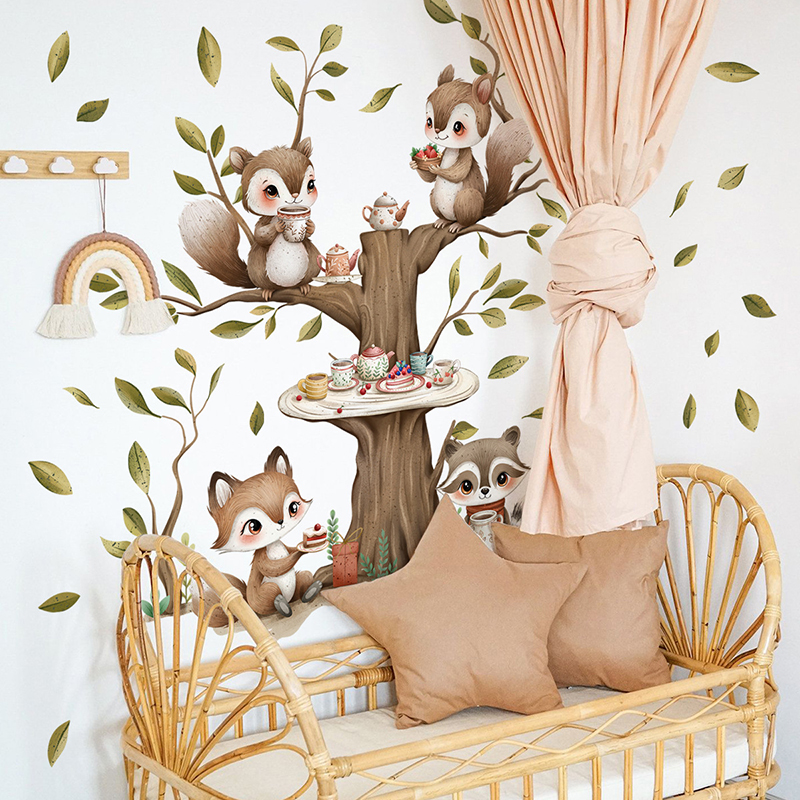 Cartoon Animal Squirrel Tree T - Baby Nursery Tree recension och pris