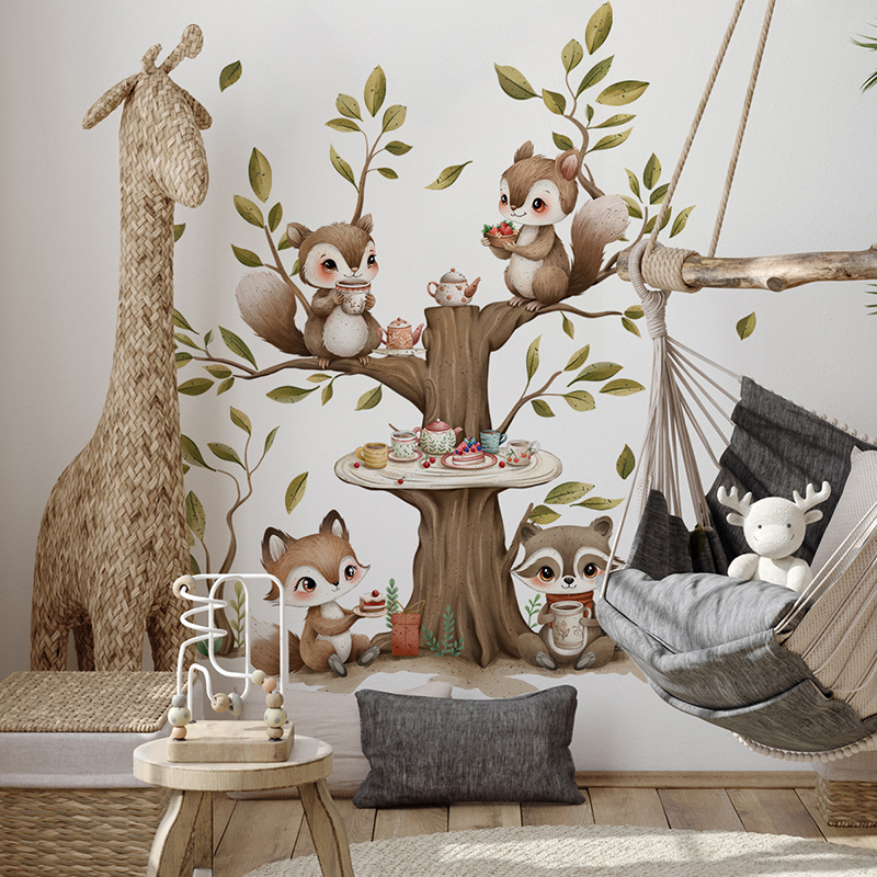 Cartoon Animal Squirrel Tree T - Baby Nursery Tree recension och pris
