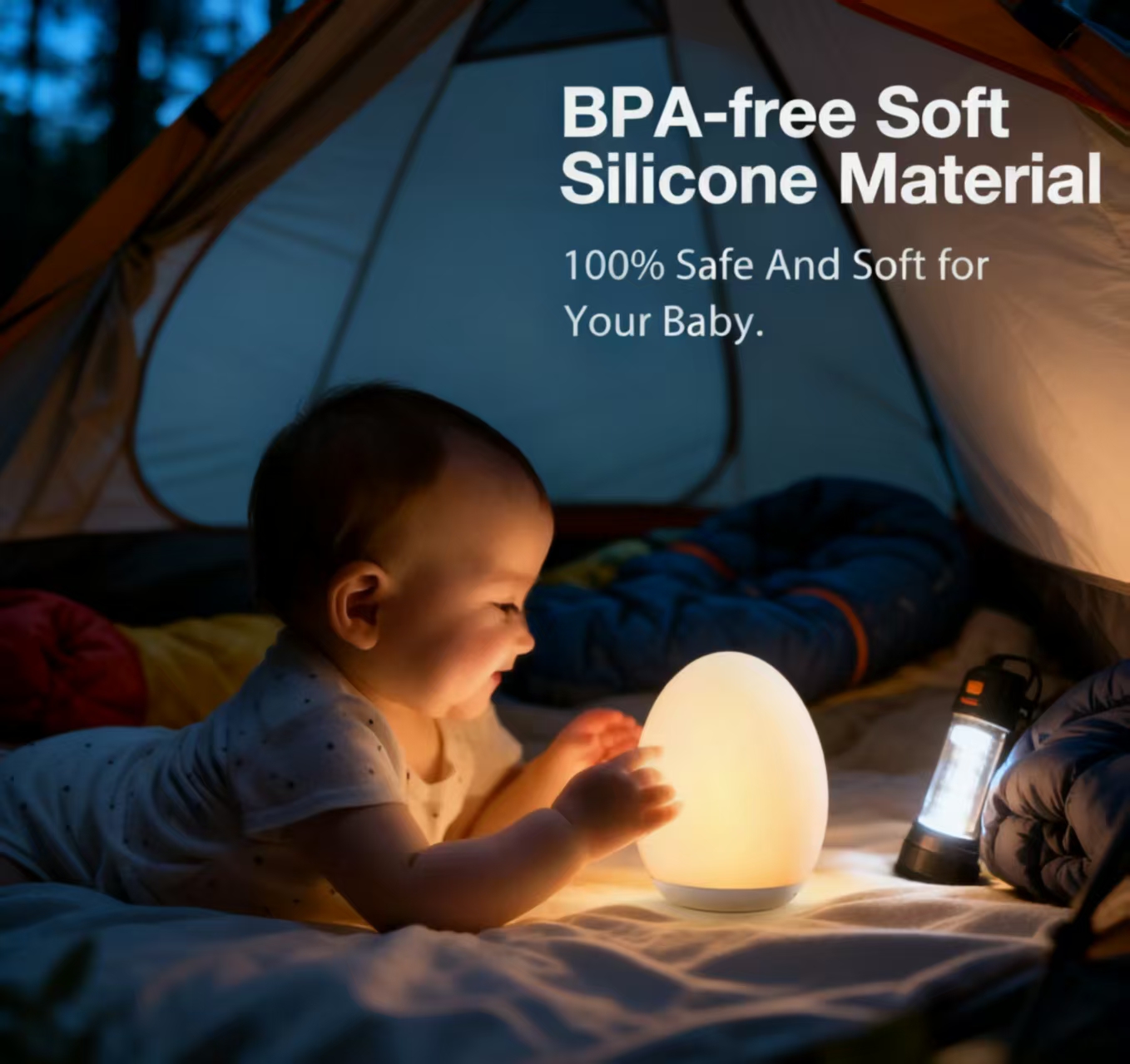 “Egg-Shaped Silicone Night Lig - Baby Nursery Usa recension och pris