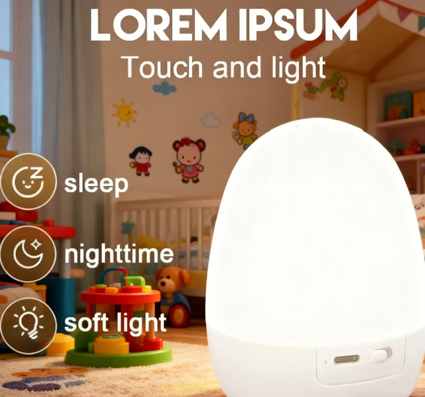 “Egg-Shaped Silicone Night Lig - Baby Nursery Usa recension och pris
