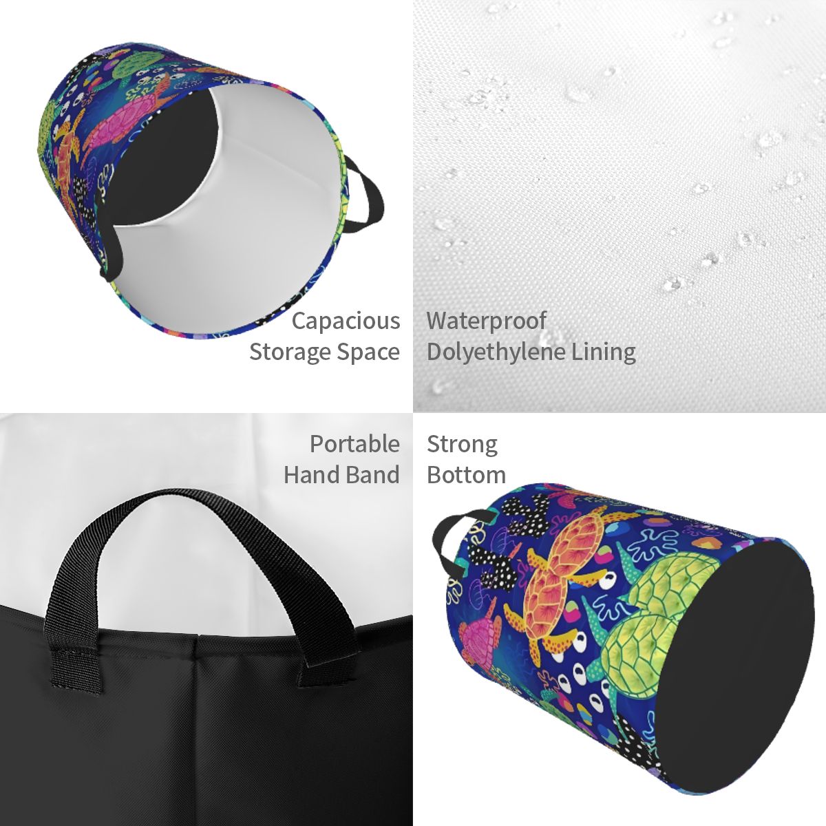 Custom Funny Colorful Sea Turt - Laundry Hamper Nursery recension och pris