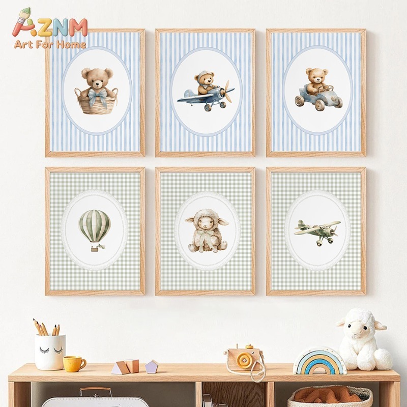 Watercolor Teddy Bear Nursery  - Baby Nursery Furniture Sets recension och pris