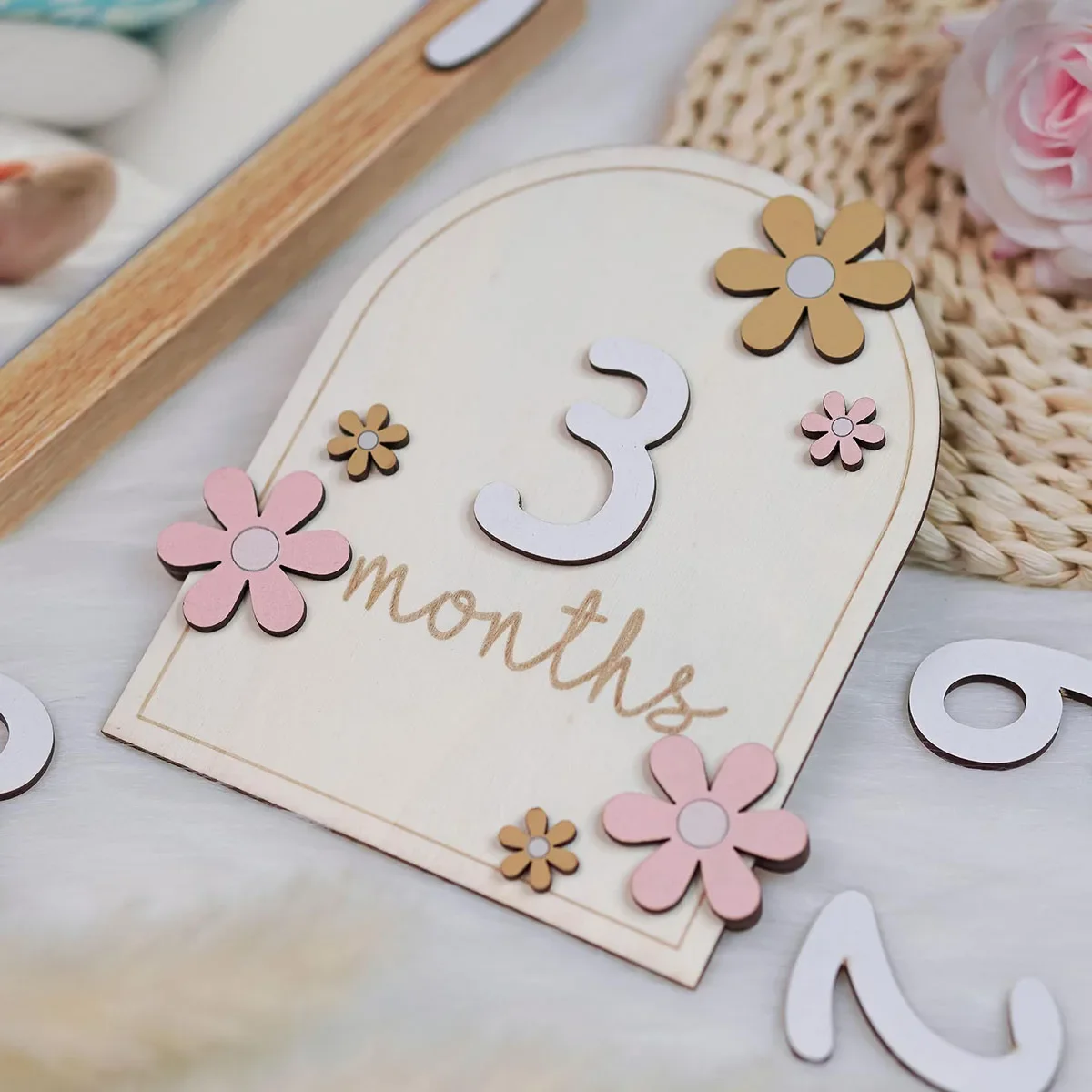 Wooden Baby Monthly Milestone  - Milestone Card Set recension och pris