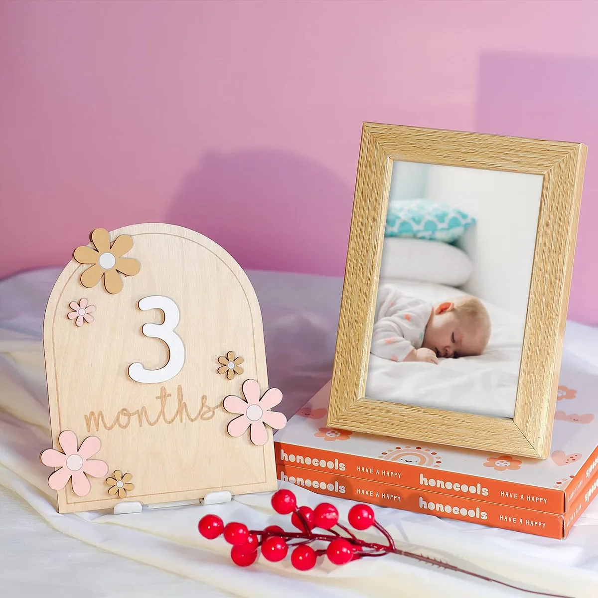 Wooden Baby Monthly Milestone  - Milestone Card Set recension och pris