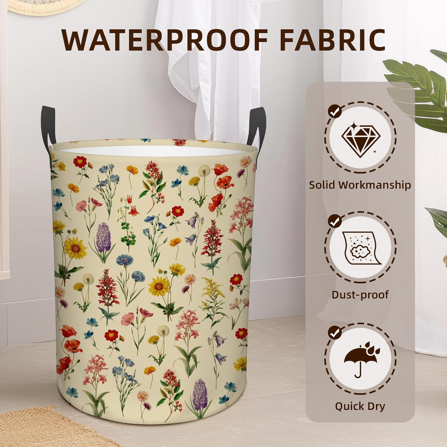 Flower Laundry Hamper Waterpro - Laundry Hamper Nursery recension och pris
