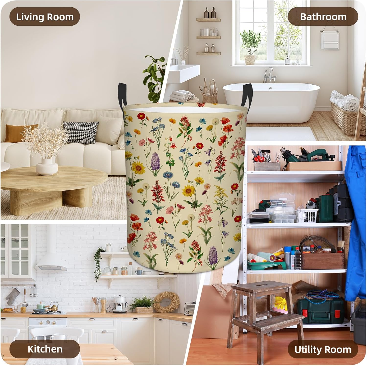 Flower Laundry Hamper Waterpro - Laundry Hamper Nursery recension och pris