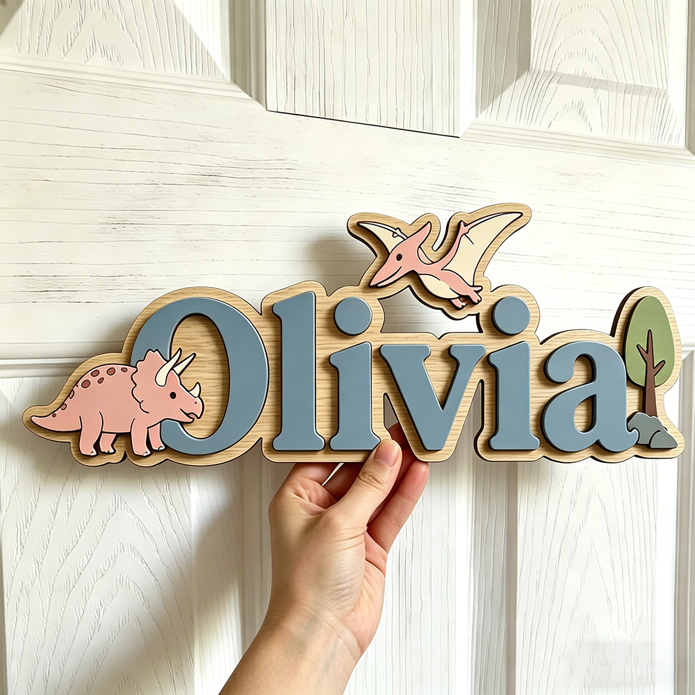 Personalized Dinosaur Name Sig - Baby Nursery Usa recension och pris