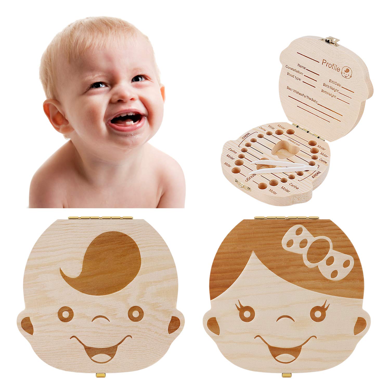 1PCS New Design Pine Wooden Ba - Baby Keepsake Box recension och pris