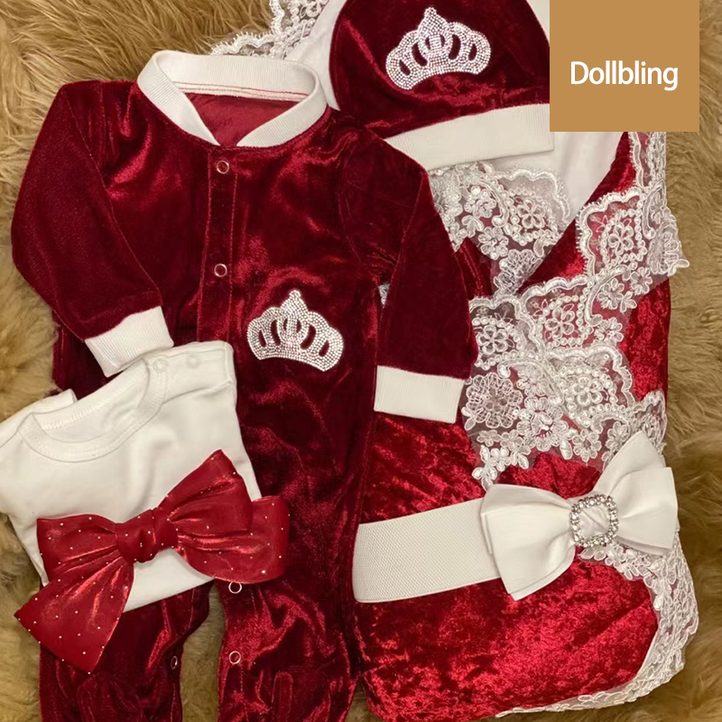 Dollbling Royal Blue Velvet Ba - Baby Nursery Outfits recension och pris