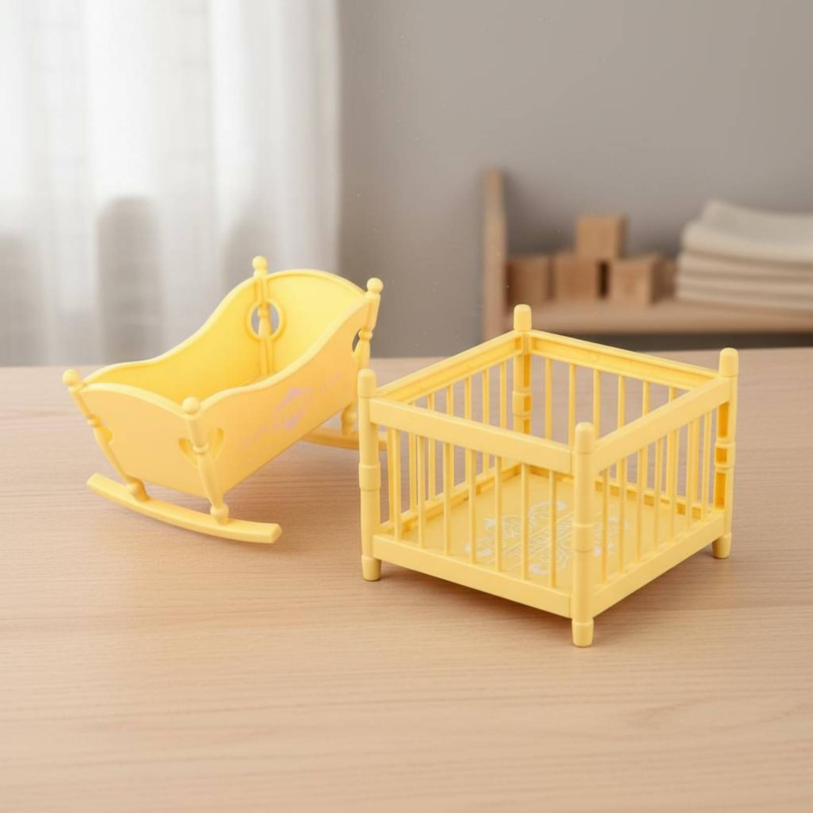 2 Pieces Miniature Cradle and  - Baby Nursery Furniture Sets recension och pris