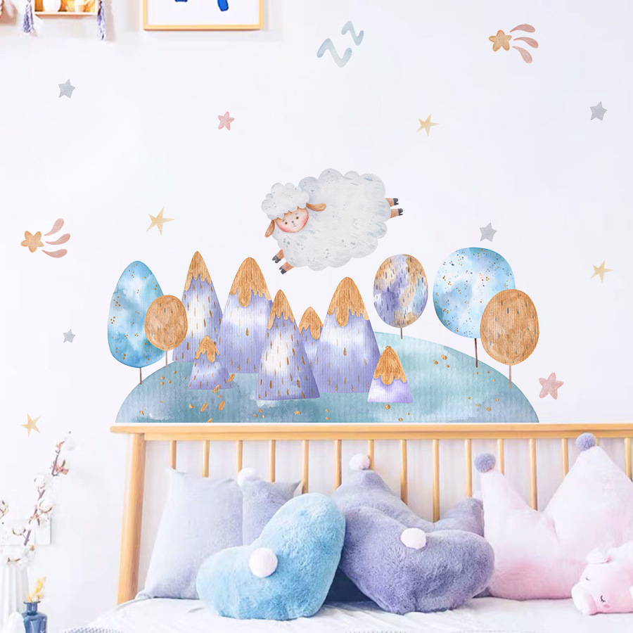 Cartoon Cute Sheep Flying Fore - Baby Nursery Tree recension och pris