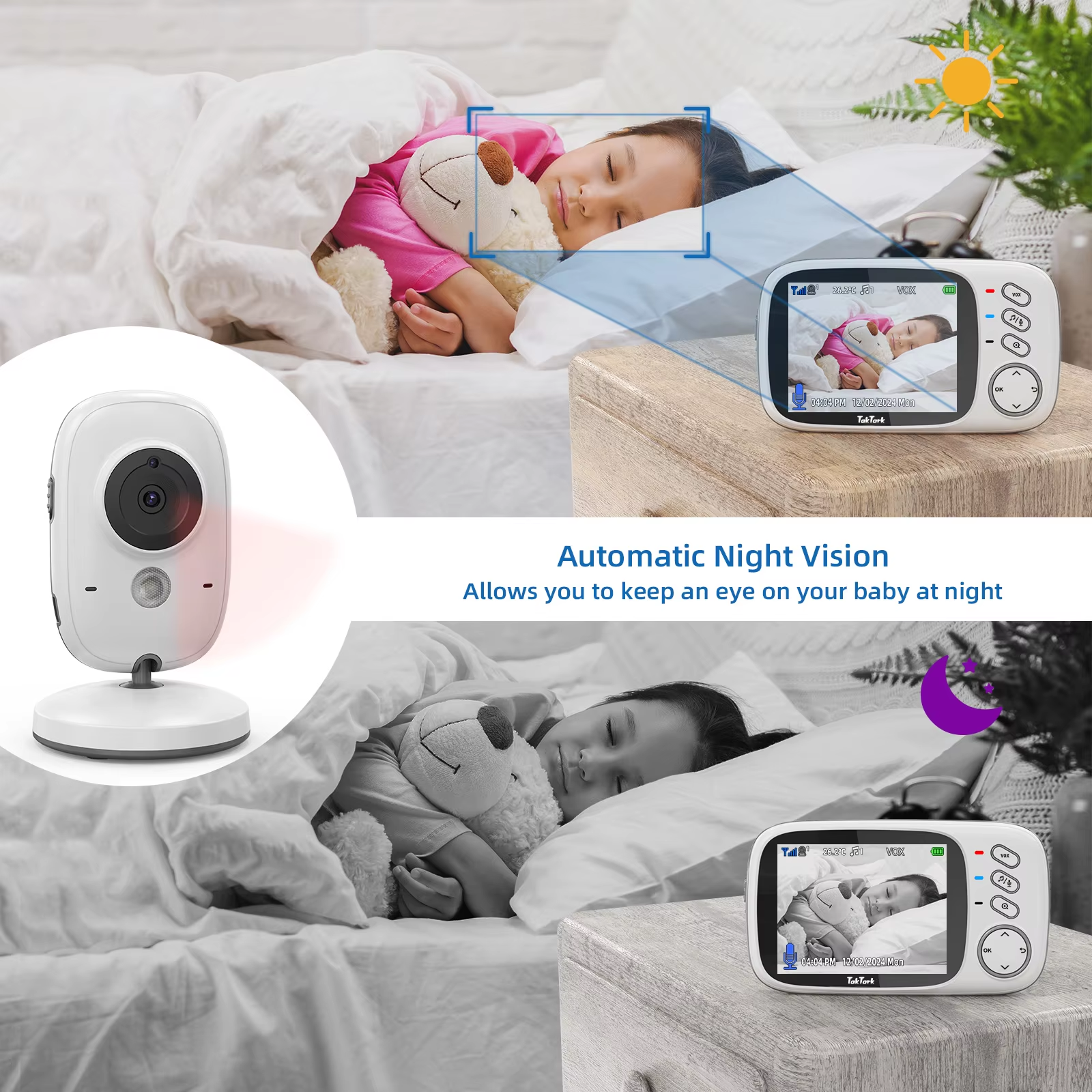 TakTark 3.2 Inch Wireless Vide - Wearable Baby Monitor recension och pris