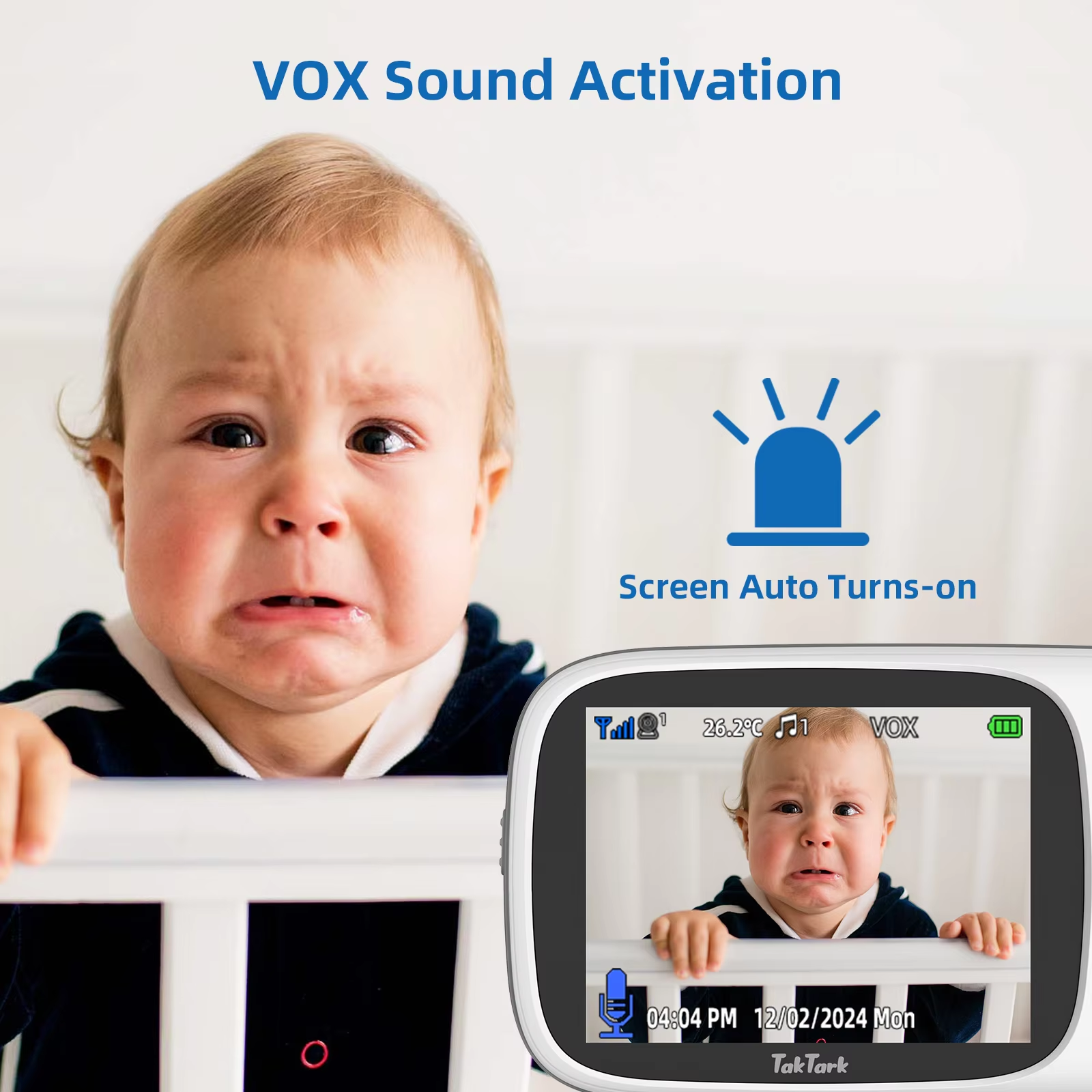 TakTark 3.2 Inch Wireless Vide - Wearable Baby Monitor recension och pris