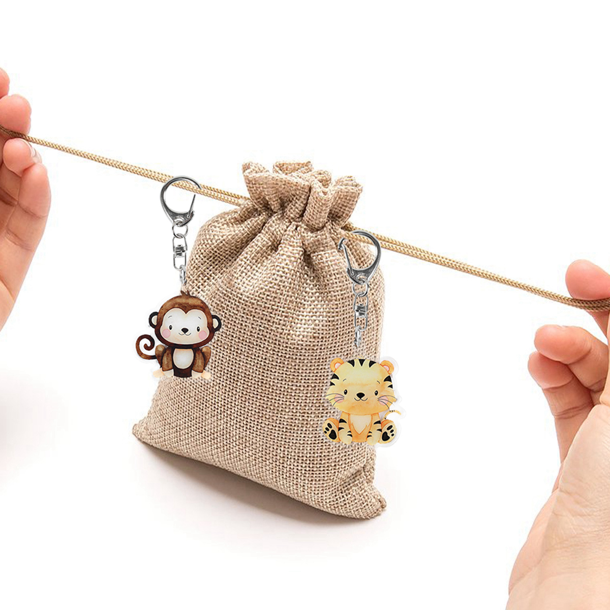 5pcs Jungle Animal Keychains S - Baby Nursery Jungle Theme recension och pris