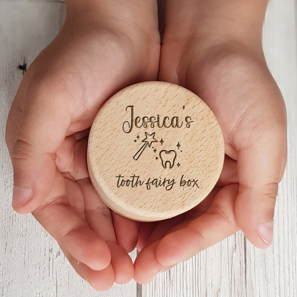 Personalized Tooth Fairy Box F - Baby Keepsake Box recension och pris