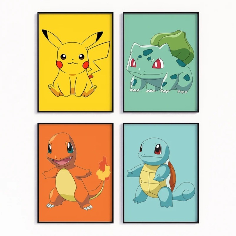 Cartoon Anime Poster Pokemon P - Baby Nursery Hanging Decor recension och pris
