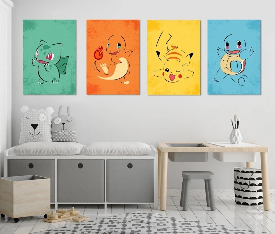 Cartoon Anime Poster Pokemon P - Baby Nursery Hanging Decor recension och pris