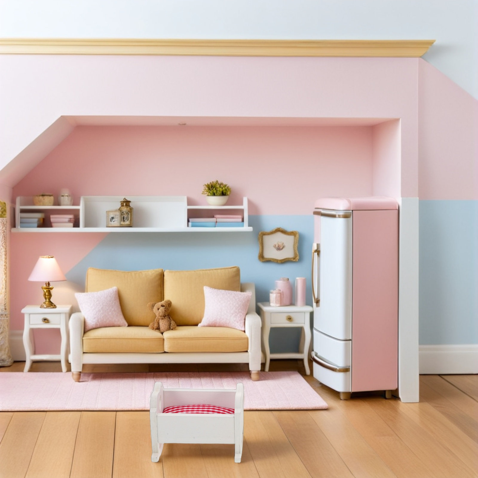 3Pcs Mini Crib Dollhouse Furni - Baby Nursery Furniture Sets recension och pris