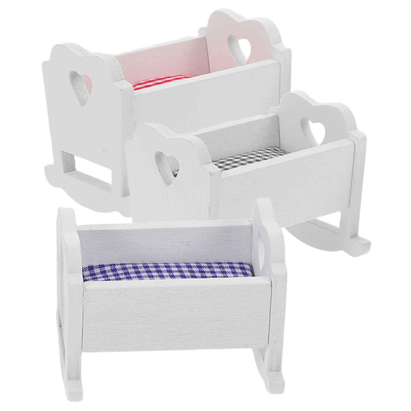 3Pcs Mini Crib Dollhouse Furni - Baby Nursery Furniture Sets recension och pris