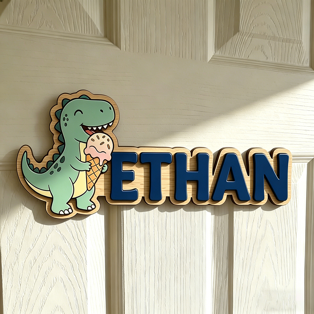 Whimsical Ice Cream Dinosaur C - Baby Nursery Usa recension och pris