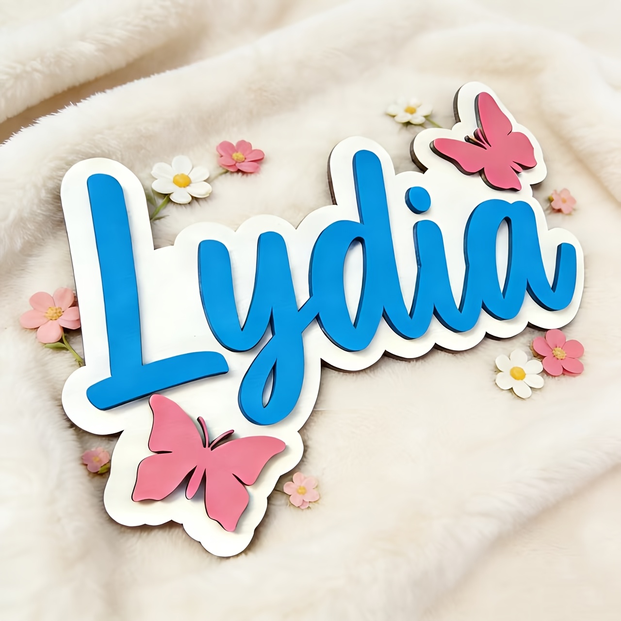 Personalized Blue & Pink Butte - Baby Nursery Usa recension och pris