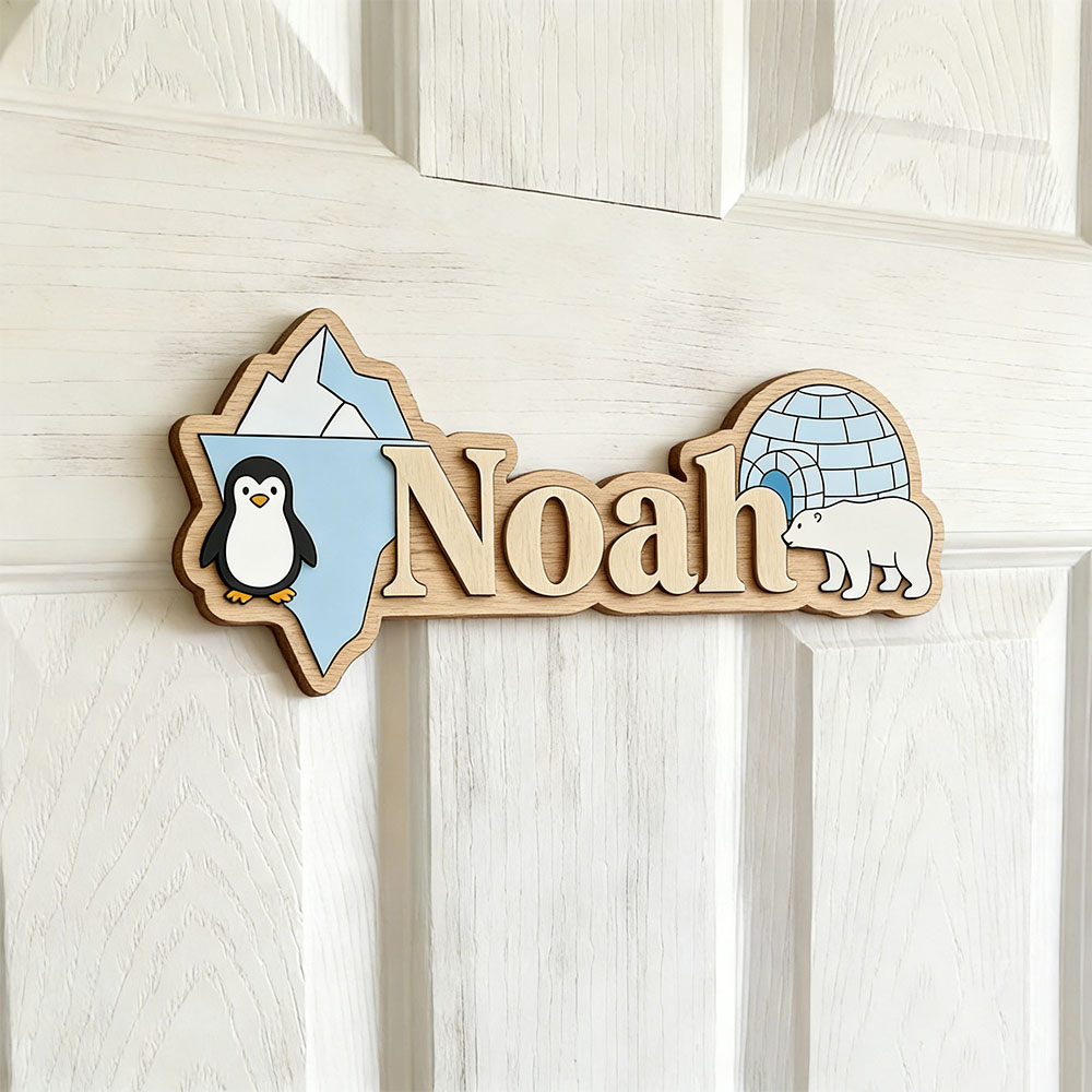 Arctic Penguin & Polar Bear Cu - Baby Nursery recension och pris