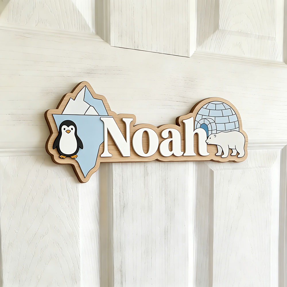 Arctic Penguin & Polar Bear Cu - Baby Nursery recension och pris