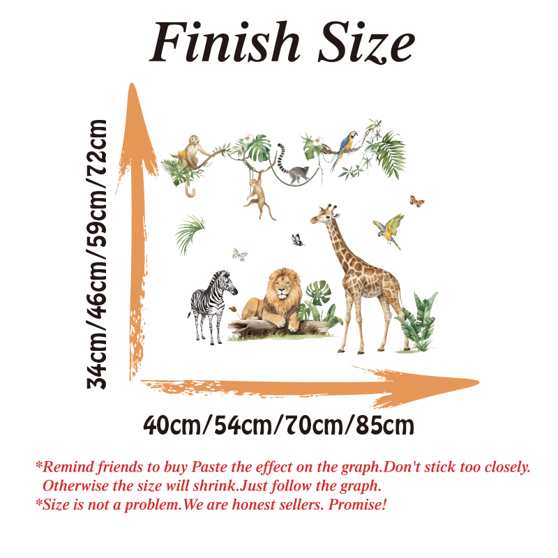 Large Jungle Animal Tropical L - Baby Nursery Tree recension och pris
