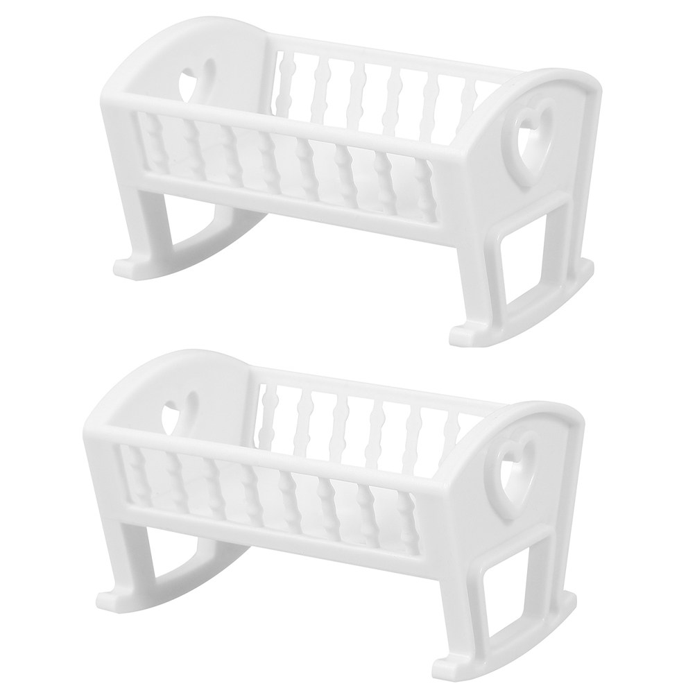 2Pcs Baby Crib Miniature Dollh - Baby Nursery Furniture Sets recension och pris