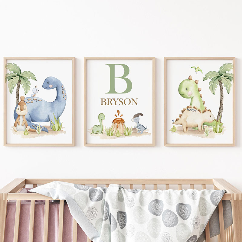 6 types Neutral Dinosaur Canva - Baby Nursery Tree recension och pris