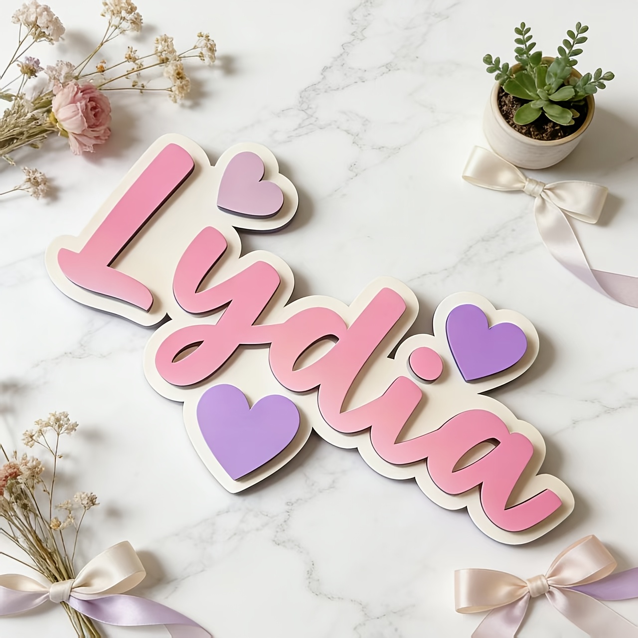 Personalized Gradient Heart Na - Baby Nursery Usa recension och pris