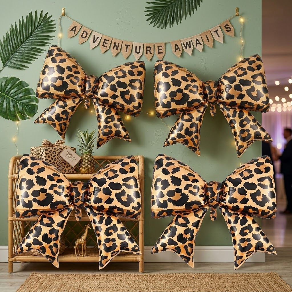 Giant Leopard Print Bowknot Ma - Baby Nursery Jungle Theme recension och pris