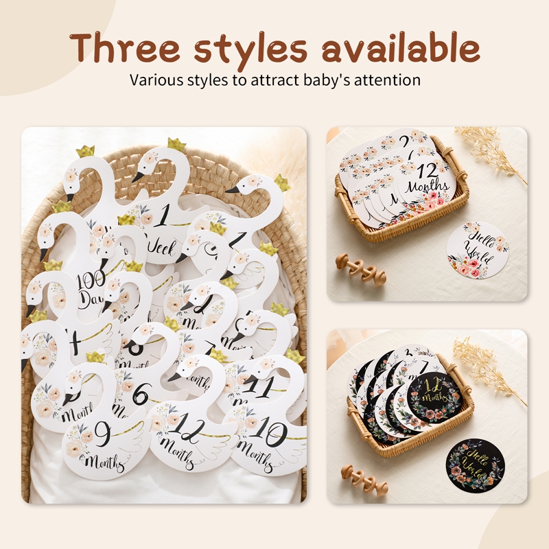 Baby Number Milestone Monthly  - Milestone Card Set recension och pris
